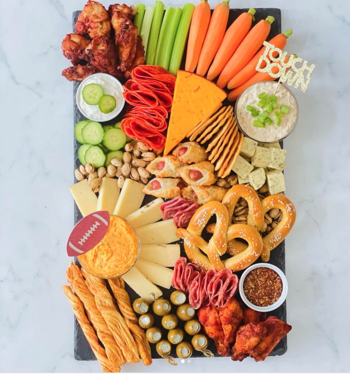 Super Bowl Charcuterie - snack platter