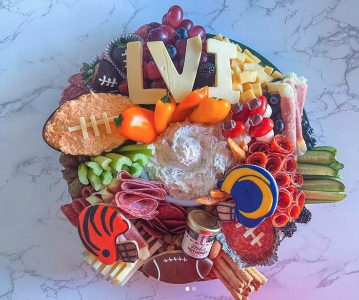 Super Bowl Charcuterie - numbered letters