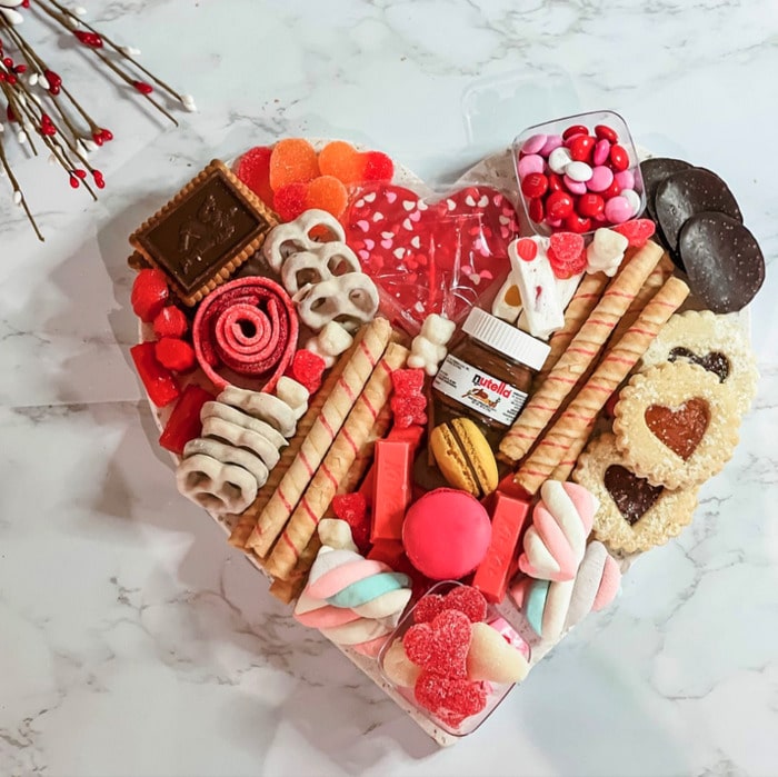 Valentine Dessert Boards - heart shaped board
