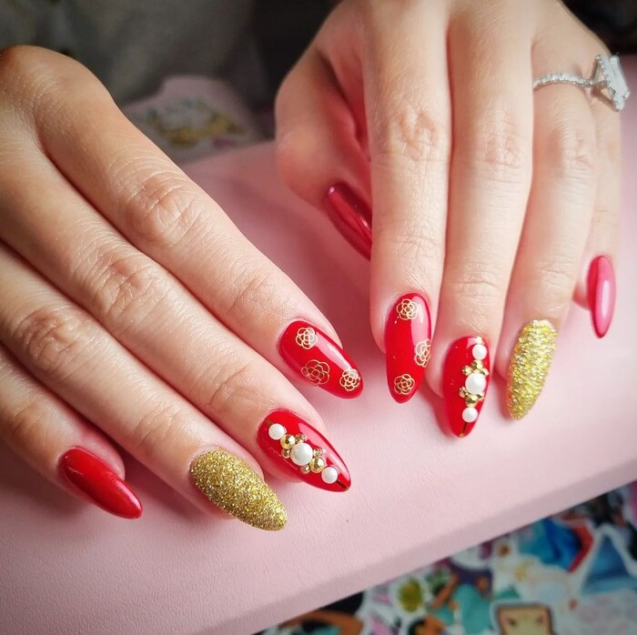 Chinese New Year Nails - Floating Lanterns