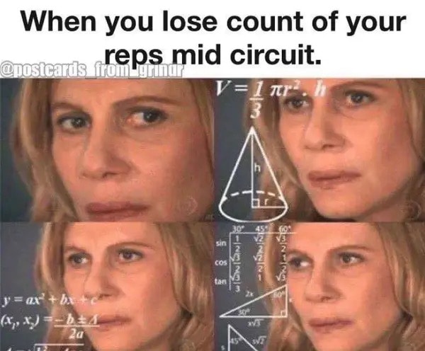 Gym Memes - lost rep count