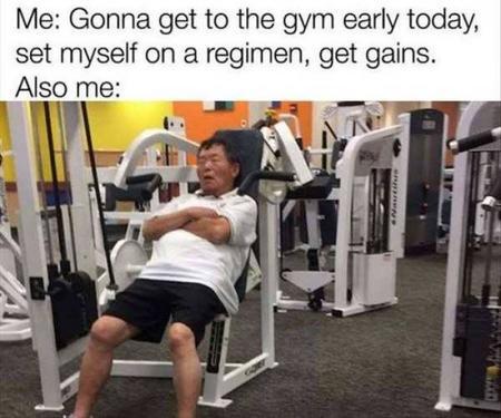 Gym Memes - sleeping at gym