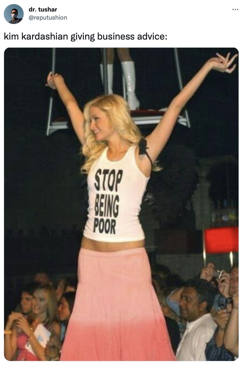 Hilarious Memes - paris hilton stop being poor