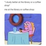 Hilarious Memes - spongebob studying