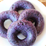 Lunar New Year Desserts - Ginger-Glazed Purple Sweet Potato Doughnuts