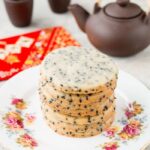 Lunar New Year Desserts - Black Sesame Shortbread Cookies