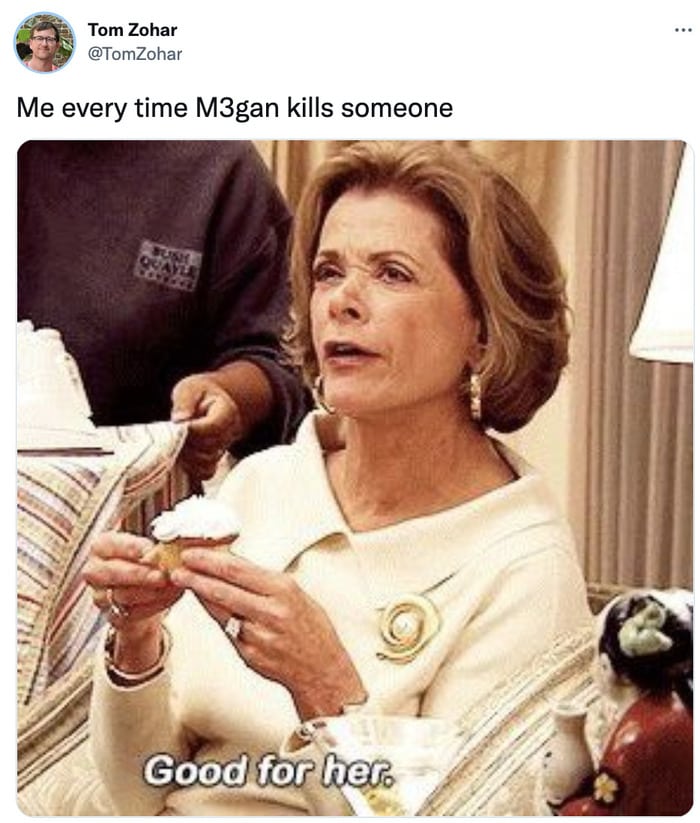 m3gan tweets memes - arrested development