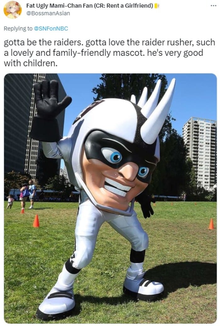 NFL Football Mascots Ranked - Las Vegas Raiders - Raider Rusher