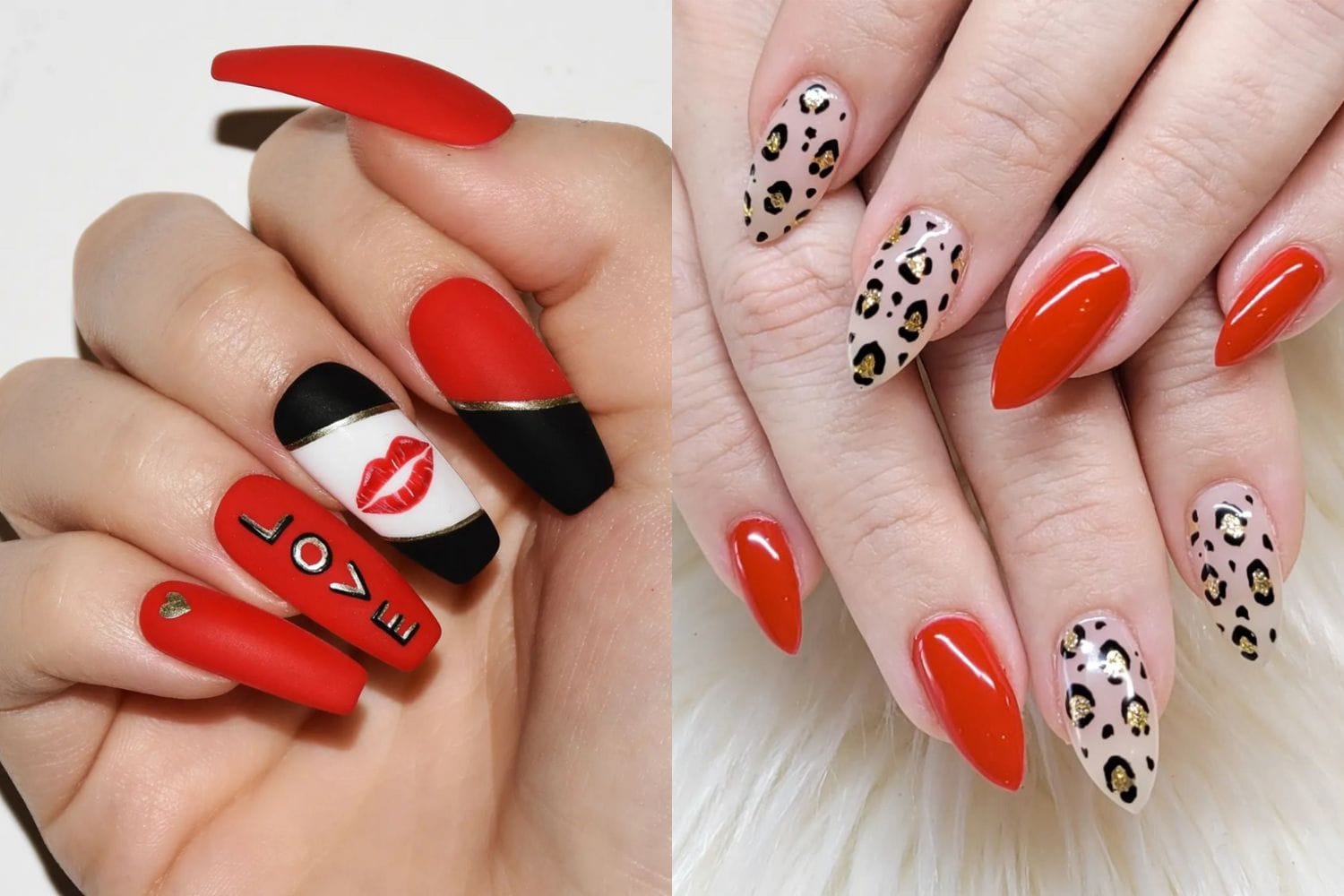 17 Fun and Flirty Red Valentine's Day Nail Ideas - Let's Eat Cake