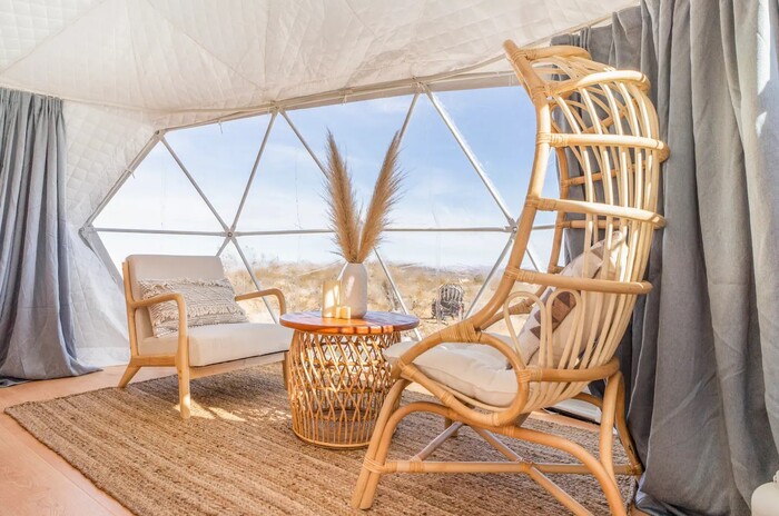 Romantic Airbnbs - Unplug Dome in Landers, California