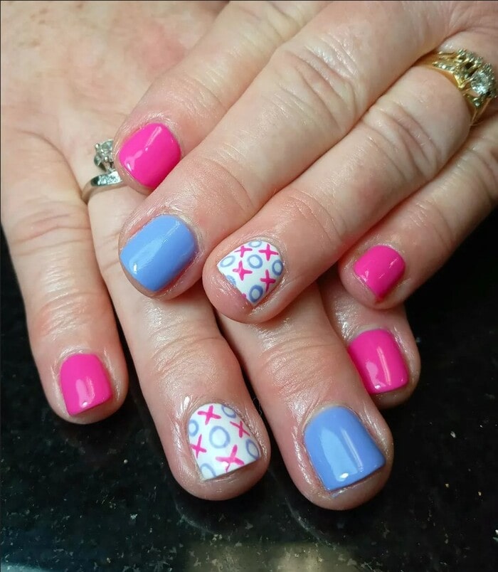 Simple Valentine Nail Designs - All the Xs and Ox