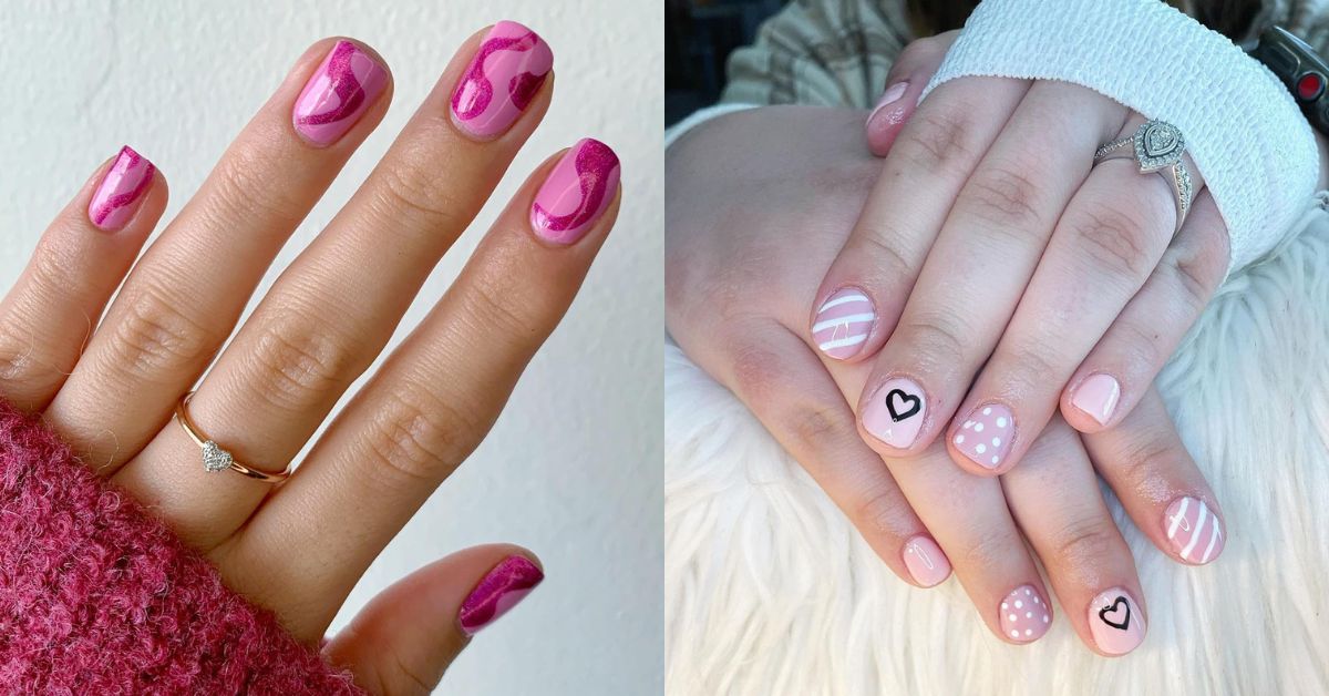 Simple Valentine Nail Designs