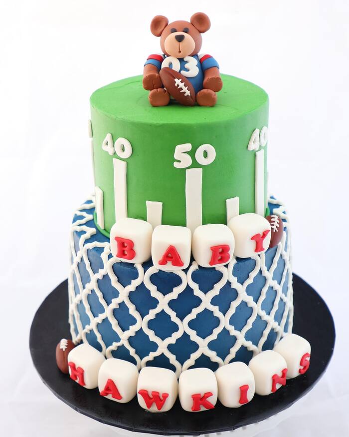 Super Bowl Cakes - Baby Shower Super Bowl Cake
