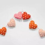 Target Valentine's Day 2023 - 72" Felt Polka-Dotted Heart Garland