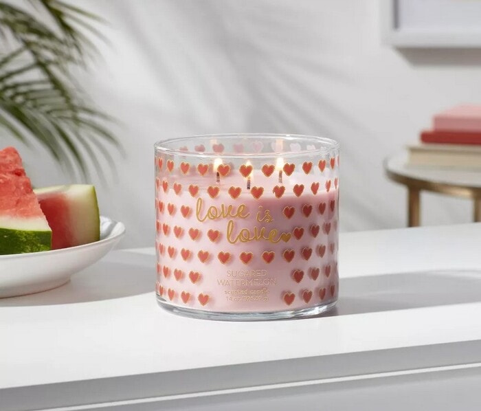 Target Valentine's Day 2023 - Love is Love Sugared Watermelon Candle