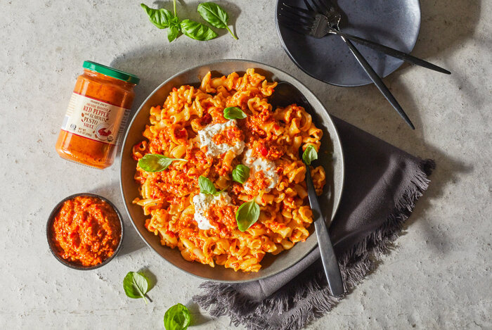 Trader Joe's January - Roasted Red Pepper and Almond Pesto Sauce