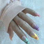 Valentine Nails 2023 - conversation heart nail tips