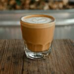 what is a cortado - glass on table