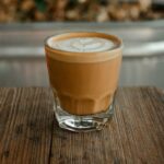 what is a cortado - glass on table