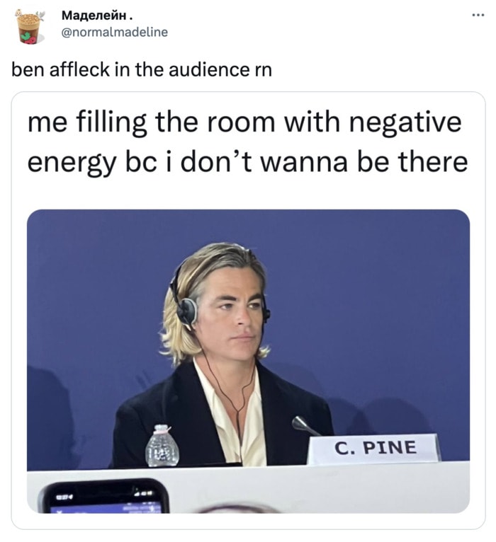 Ben Affleck Grammy Memes Tweets - chris pine