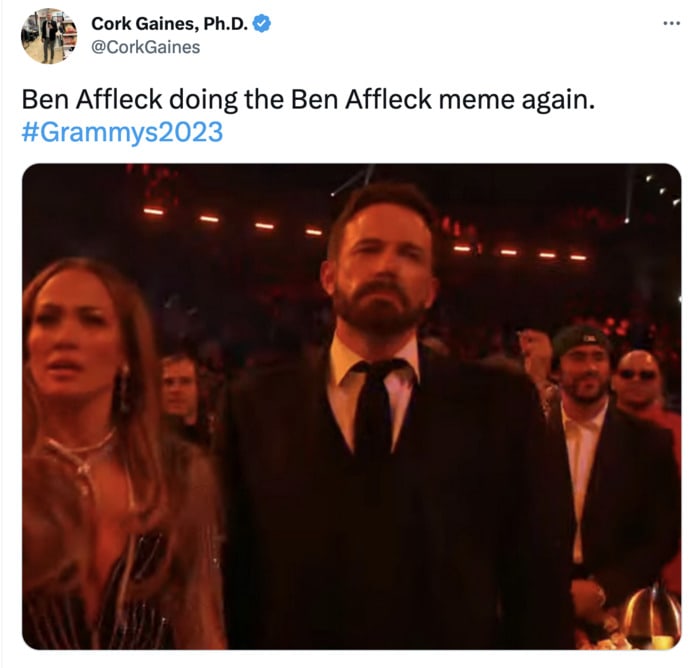 Ben Affleck Grammy Memes Tweets - doing it again