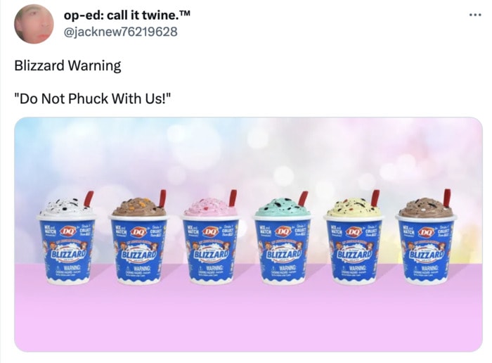 Blizzard Warning Los Angeles - Blizzard Ice Cream