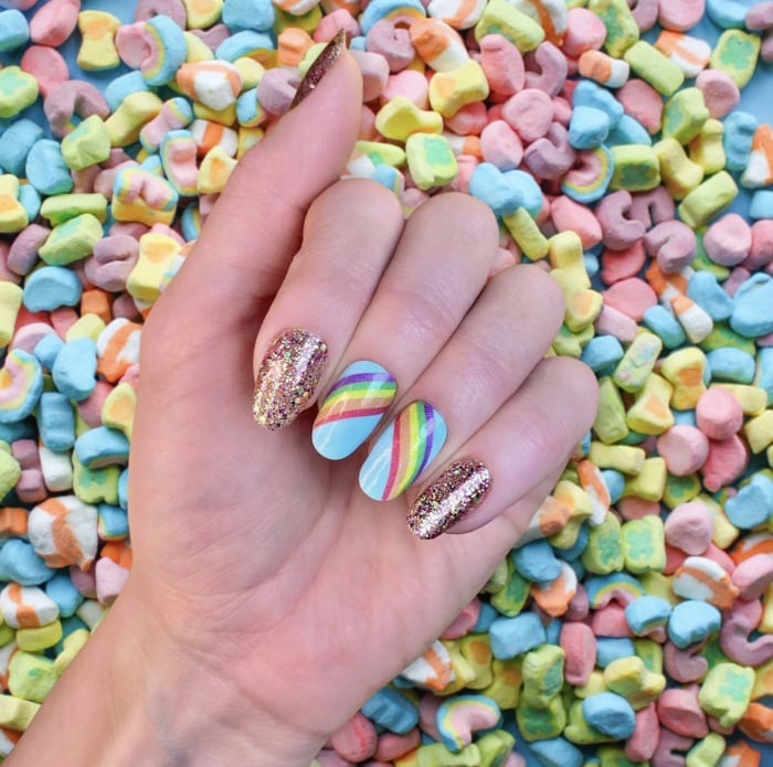 March Nail Design Ideas - Rainbow Nails