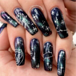 March Nail Design Ideas - Pisces Constellation Nails