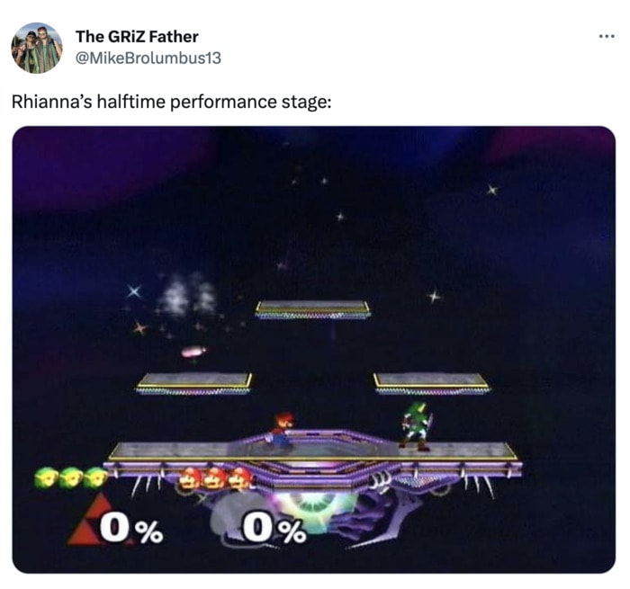 Rihanna Super Bowl Halftime Show Memes Tweets - super smash bros