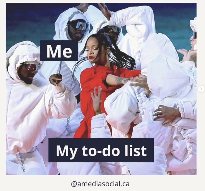 Rihanna Super Bowl Halftime Show Memes Tweets - to do list
