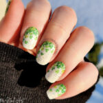 St Patricks Day Nail Designs - glitter clovers