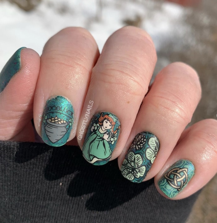 St Patricks Day Nail Designs - Irish symbols