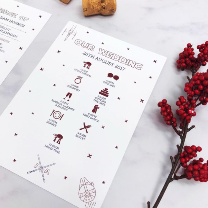 Star Wars Wedding Ideas - invitations