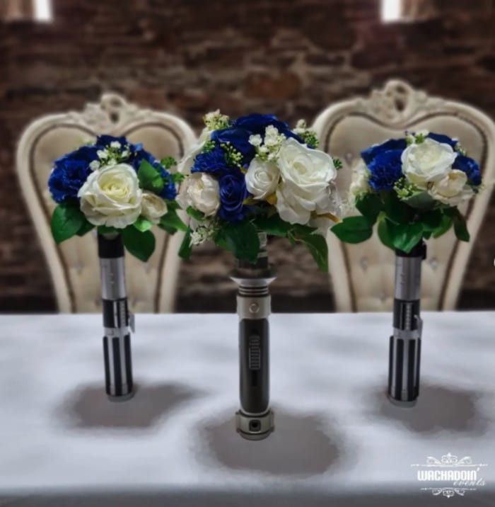 Star Wars Wedding Ideas - lightsaber flower vase