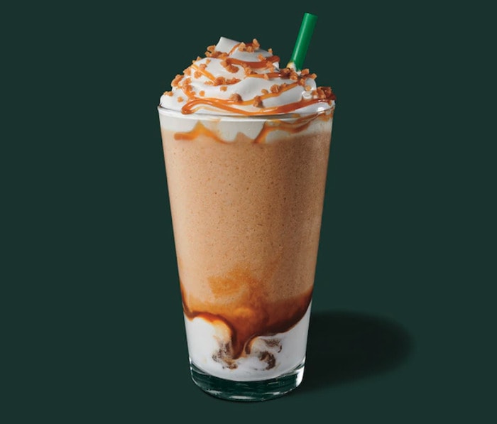 Starbucks Caramel Drinks - Caramel Ribbon Crunch Frappuccino® Blended Beverage