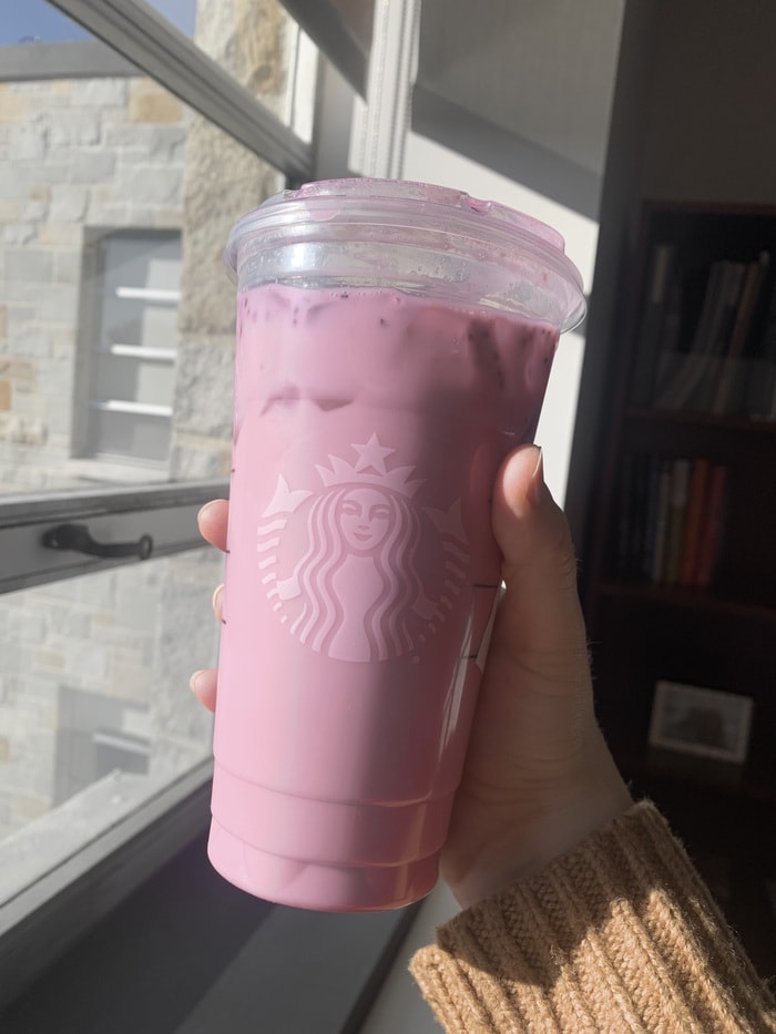 Starbucks Lavender Haze Drink - drink with Starbucks logo