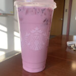 Starbucks Lavender Haze Drink - drink with dragonfruit inclusions