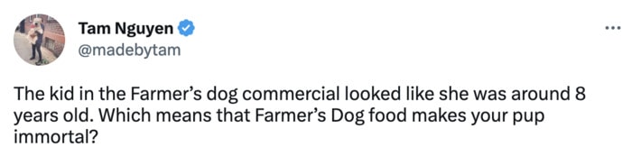 Super Bowl 2023 Memes Tweets - farmer's dog food emotional distress