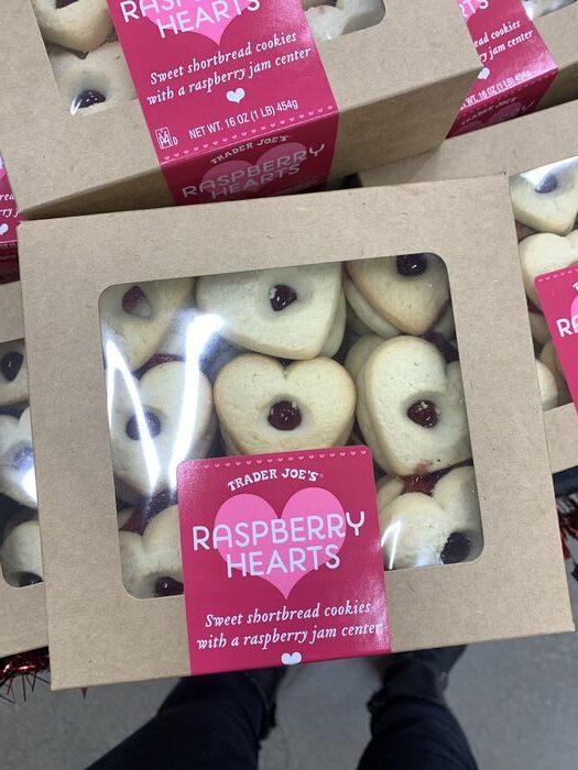 Trader Joe's Valentine Products - Raspberry Shorbread Hearts