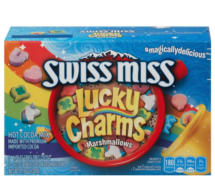 Hot chocolate flavors- Swiss Miss Lucky Charms