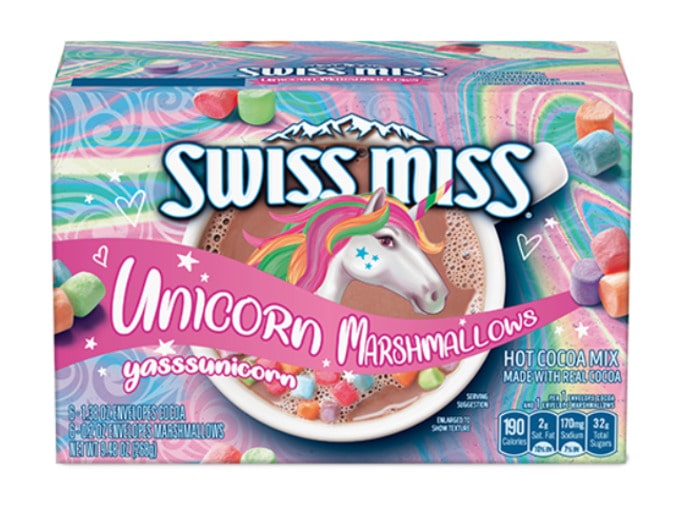Hot chocolate flavors- Swiss Miss Unicorn Marshmallow