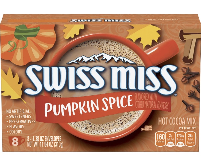 Hot chocolate flavors- Swiss Miss Pumpkin Spice