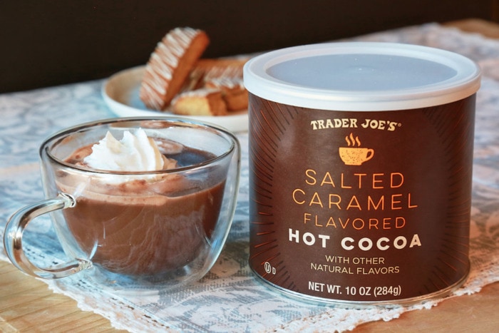 Hot chocolate flavors- Trader Joe’s Salted Caramel Hot Cocoa