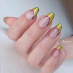 Mardi Gras Nails - french tips