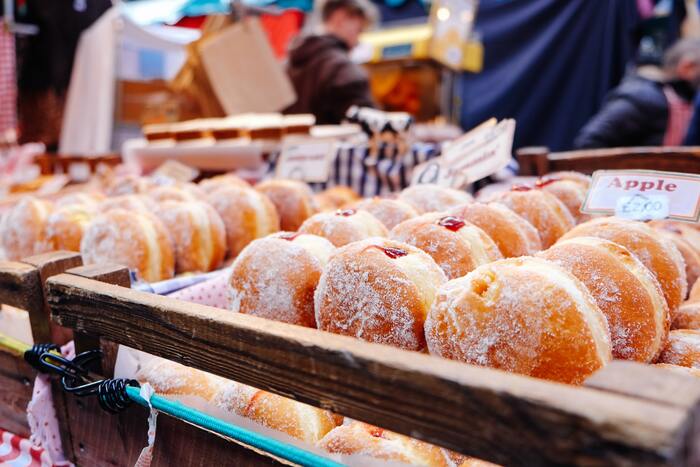 Paczki- paczkis in a bakery