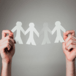 Polycule meaning- people paper cutouts