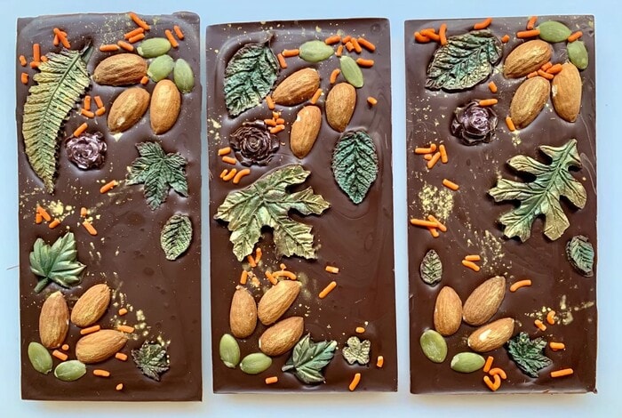 Prettiest Chocolate Bars - Fall Themed Dark Chocolate