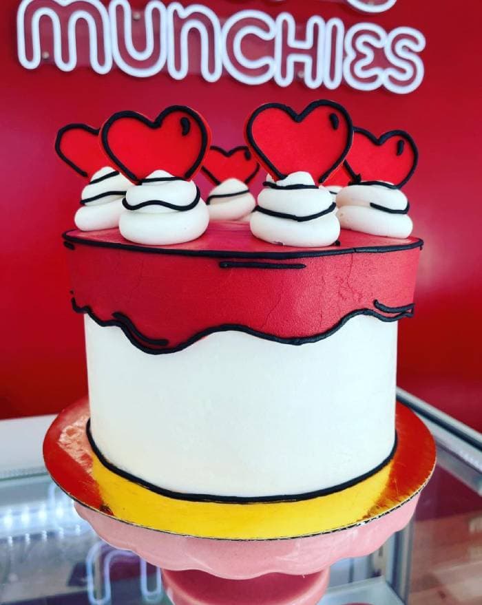 Valentine's Day Cake Ideas - heart cartoon cake