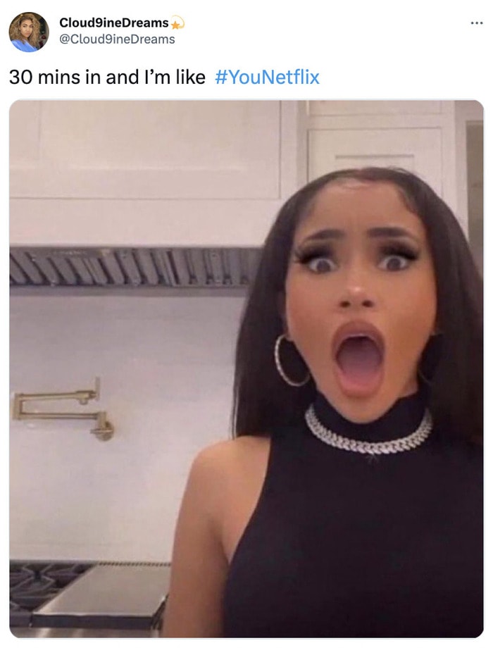 You Season 4 Memes Tweets - shocked face