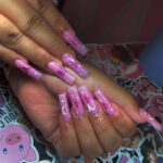Aries Nails - pink number nails